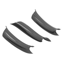 3PCS Car Interior Door Handle Covers Carbon Fiber Style for X5 F15 F16 2014-2019