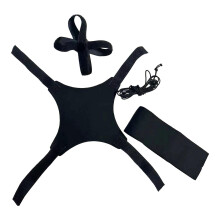 Football Trainer Adjustable Waist Belt for Kids and Adults, 4 Straps for Solo Kick and Throw Skills, Black