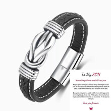 (to-son) To My Son/grandson Bracelet With Crads, Men's Bracelet, Son/grandson Inspirational Birthday Gift For Men Tw