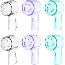 (Blandade färger 1) 6-pack tandborsthuvuden Dammtät överdrag kompatibel med Oral B