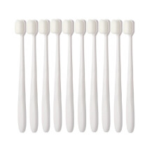 (PT-vit 10 st) Ultrafin mjuk tandborste Million Nano Bristle vuxen tandborste Tooth