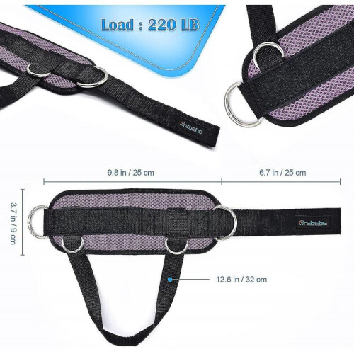 (1) 1 Pair Fitness Ankle Strap For Cable Machine, Adjustable Women Tw 2