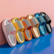 (36-37, Blue) Summer Slides Slippers Platform Beach Sandals Unisex Slippers Quick Drying Tw