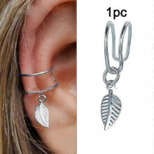 (M66794) One Piece Bohemian Chain Non-piercing Ear Clip Earrings For Women Men Simple Fake Cartilage Ear Cuff Jewelry Clip D'oreille Tw