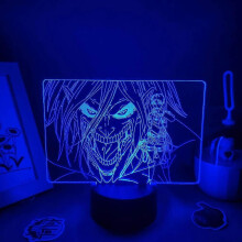 3D Night Light Anime Attack on Titan Figure Eren Jaeger Led Night Lights Boyfriend Gifts Manga Colorful