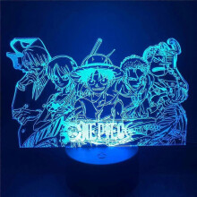 3D Night Lights, Illusion Lamps, One Piece Night Light, Luffy, Sanji, Zoro, Nami, 3D LED Illusion Table Lamp