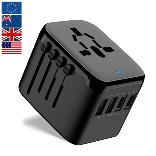 Internationaler Steckeradapter mit Typ C Reisestecker