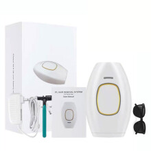 Flash Painless Laser Epilator Women's Shaver IPL Pulses Permanent Hair Removal, White Set