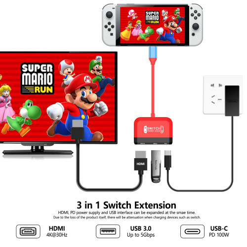 3-in-1 Mini Switch TV-Dock Switch-Zubehör 2