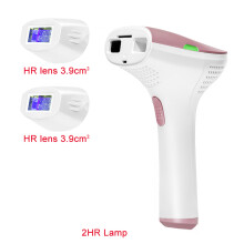 Depiladora laser hair removal device with 500,000 shots for bikini line, body and face, pink,