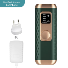 Laser Hair Removal Device, Ice-Cooled, Painless, Epilator for Women, Zing Point, Dark Green, EU