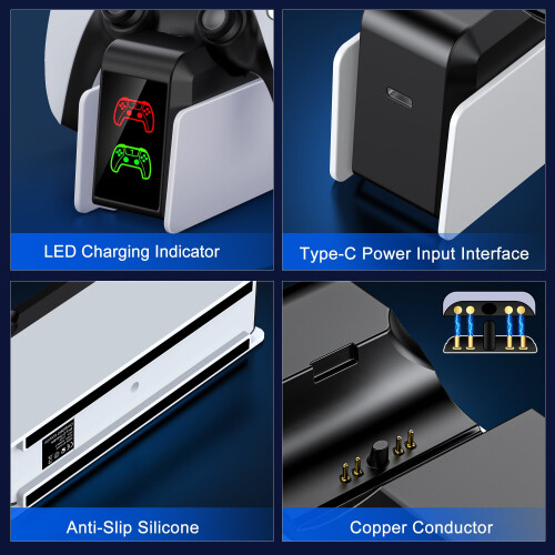 PS5-Controller-Ladegerät mit Schnellladung Ladestation für PS5 2