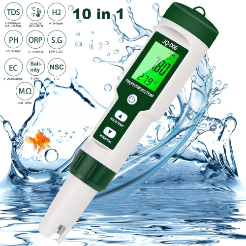 10 in 1 Digital Wassertester PH Messgerät