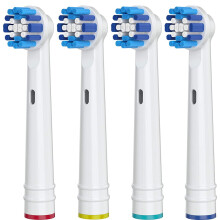 4er-Pack Ersatz-Zahnbürstenköpfe für Oral B Braun Aufsteckbürsten