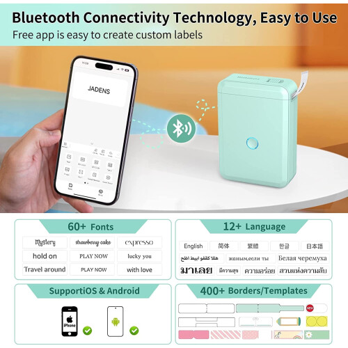 D110 Tragbares Bluetooth Etikettendrucker 2
