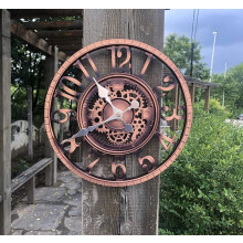 Große Retro-Gartenuhr für den Außenbereich, wetterfeste Badezimmeruhr, große dekorative Vintage-Wanduhr ohne Tickvorrichtung, moderne Uhr