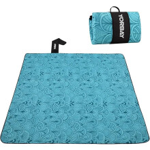 Picknickdecke 200 x 200 cm XXL Fleecedecke wasserdichte Decke mit Tragegriff (Größe XXL)