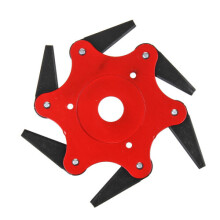 6-Zähne Metallklingen-Trimmerkopf, 25,4 mm Bohrung, langlebig aus Sinterkarbid und Manganstahl, passend für Strimmer und Rasenmäher