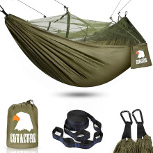 Hängematte Outdoor Hängematte mit Moskitonetz - 260 x 130 cm Ultraleichte Hängematte Reise-Gadgets für Camping Garten Survival Wandern