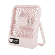(pink) Desk Portable 5 Wind Speeds Adjustable Electric Cooling Fan Tw
