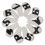(#C) 10pcs PU Leather Cover For Golf Clubs Iron Head Protector Set 10