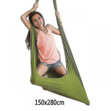 (green) Kids Cotton Swing Hammock For Autism Adhd Add Therapy Cuddle Up Sensory Child Therapy Elastic Parcel Steady Seat Swing Chairtoy TW
