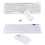 (White) Quiet Full Size Wireless Keyboard And Mouse Set For Windows Computer Pc TW 1