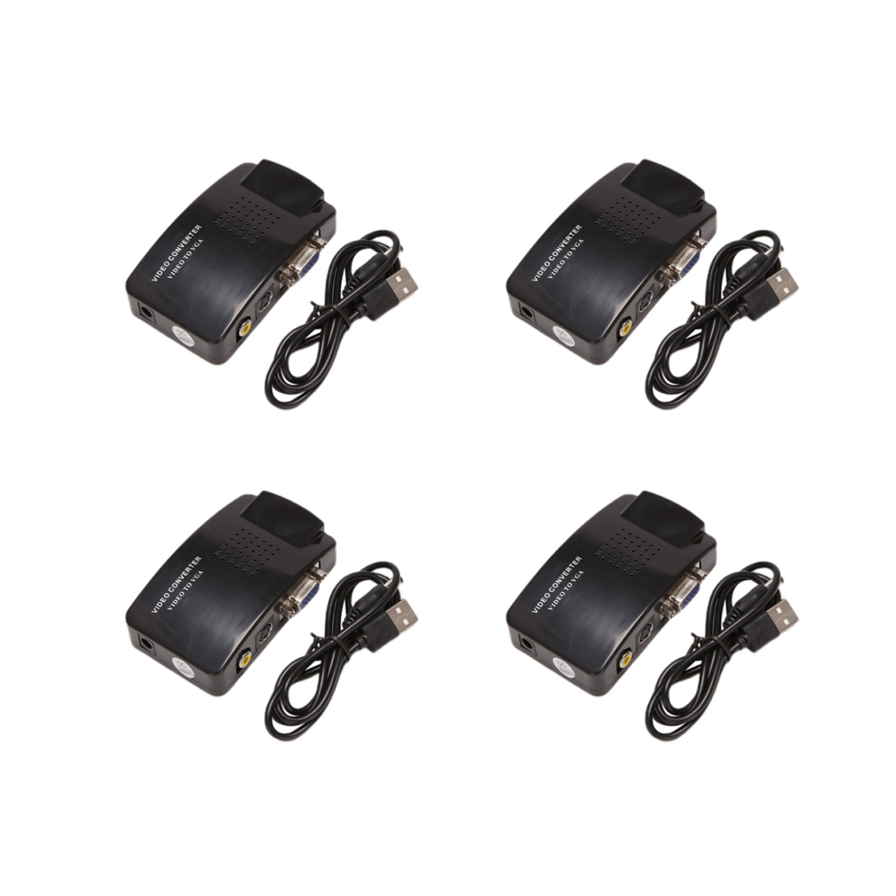 Av To Vga Adapter Converter Pc Composite Switch Box 4851857761608