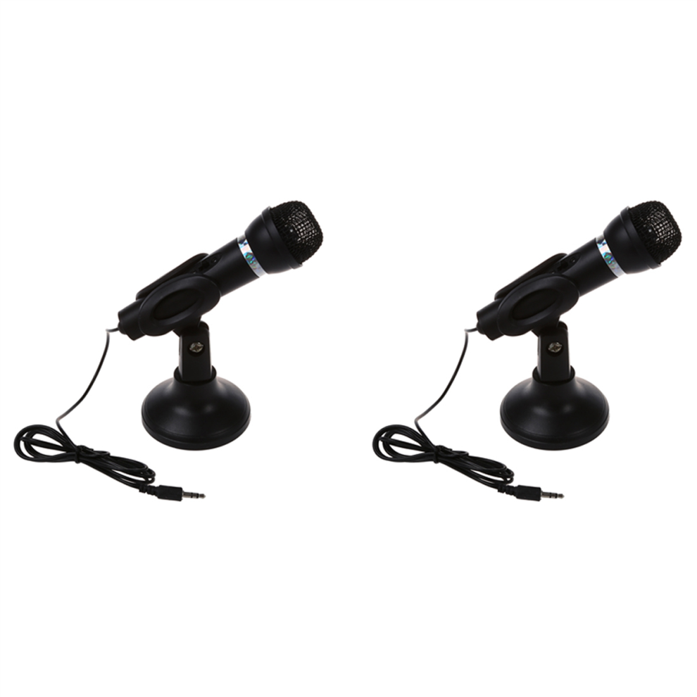 Photos - Microphone Laptop PC Computer 3.5mm Network Stand Mini phone Mike Black
