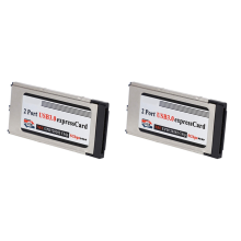 2 Port USB 3.0 Express Card 34mm Slot PCMCIA Adapter