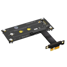 For M.2 NGFF NVME M-Key SSD to PCI-E 1X Extension Cable for PC