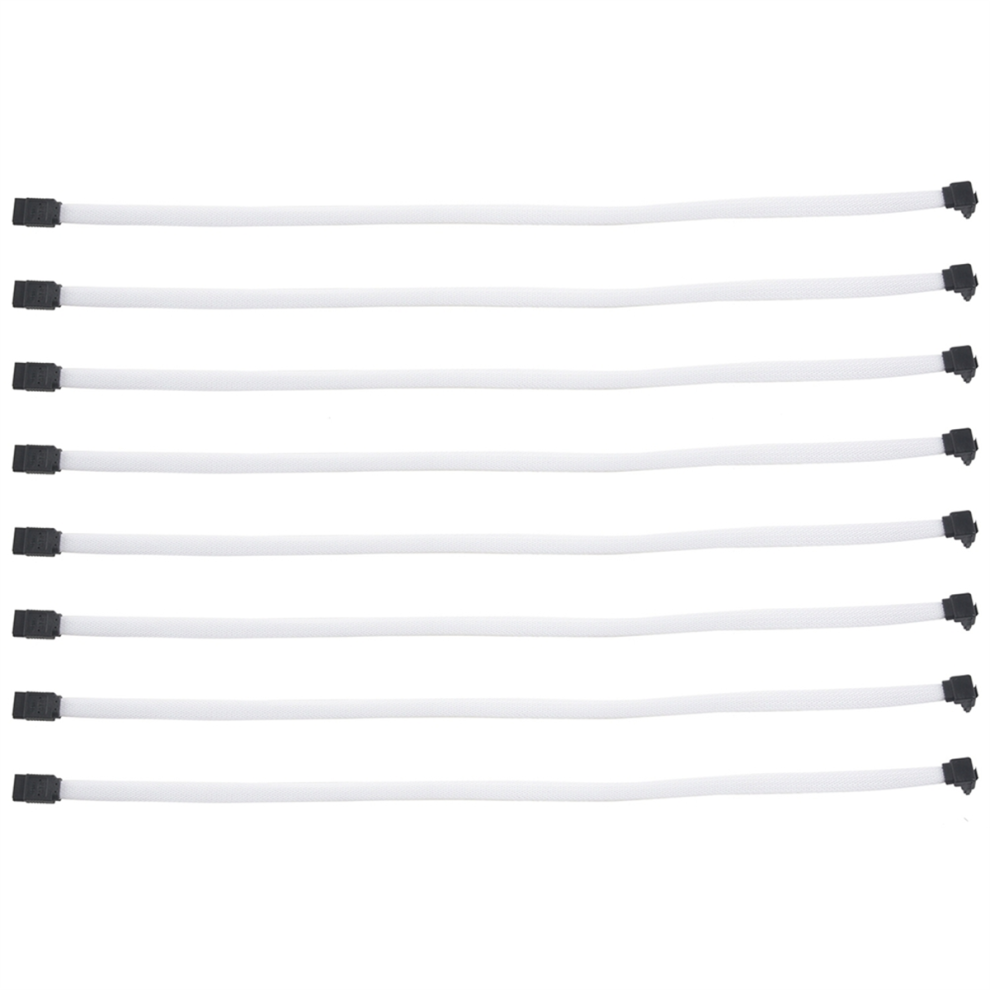 50Cm 3.0Iii Sata3 7Pin 6Gb/S Data Cord With Nylon Sleeved(White) White 4851857773762