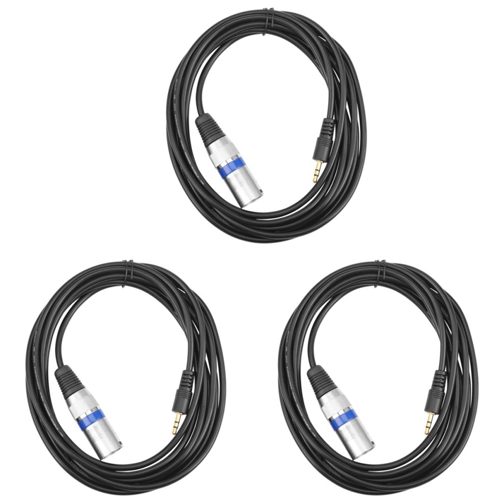 3.5Mm Stereo Jack Plug To 3 Pin Xlr Male Cable Microphone Audio 4851857774448