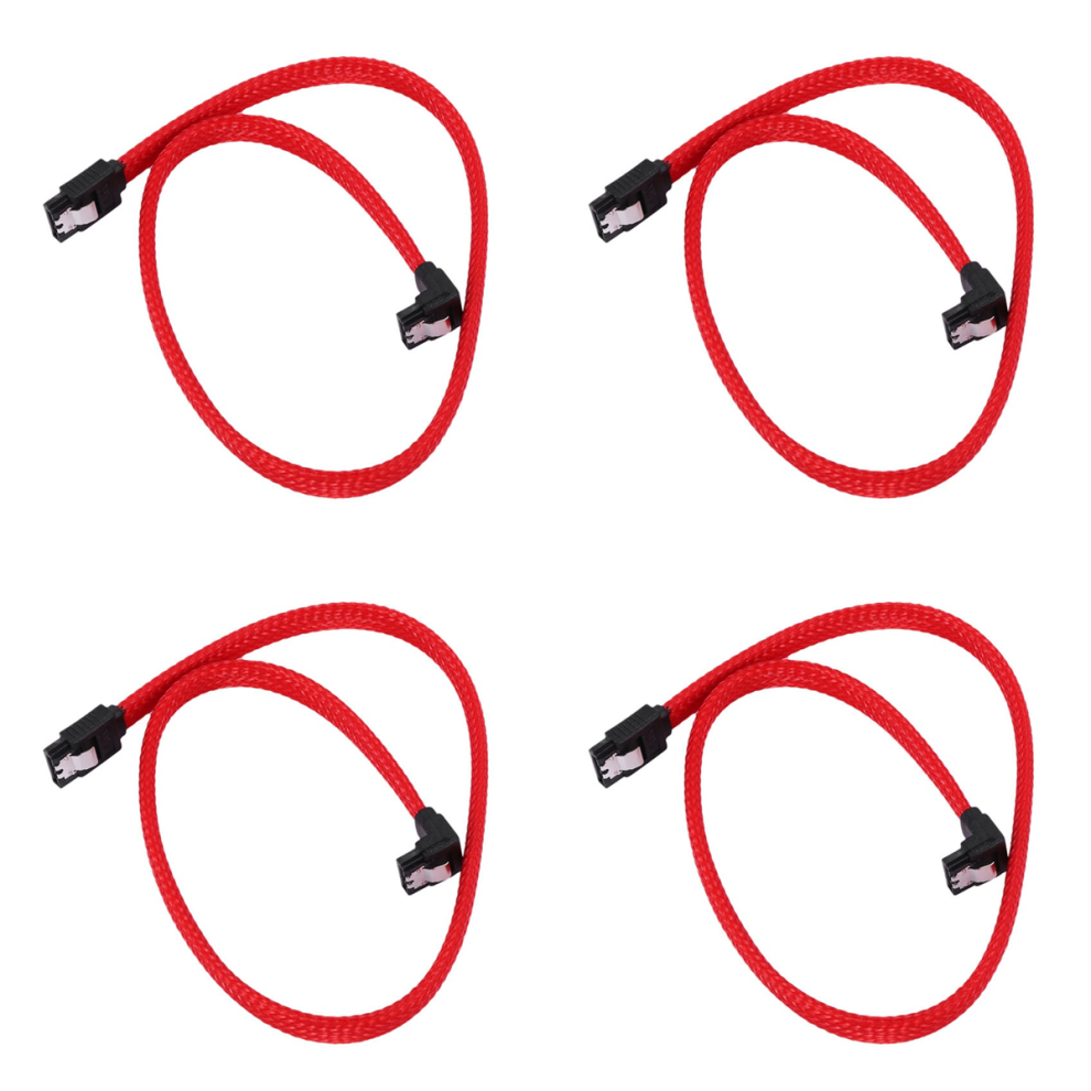 50Cm 3.0Iii Sata3 7Pin 6Gb/S Data Cord With Nylon Sleeved(Red) Red 4851857775360