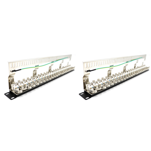 Cat7 Patch Panel 24Port CAT7/CAT6A 1U 19 Inch 1
