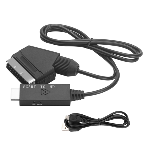 SCART to -Compatible Converter Computer Projection Tv Adapter