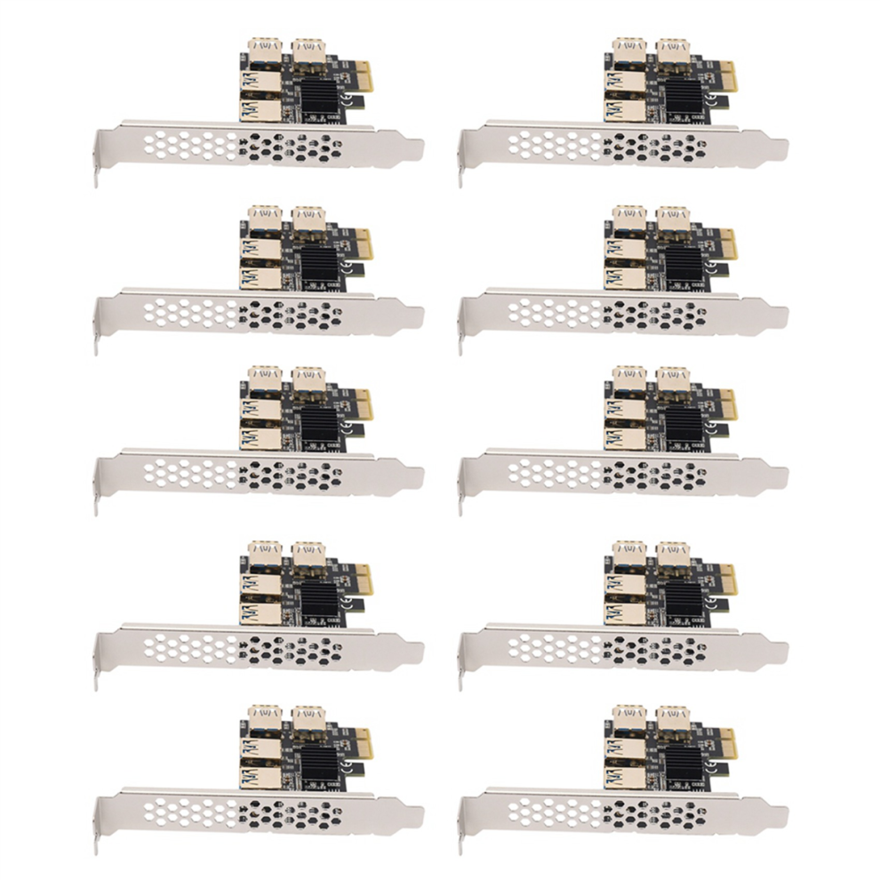4 Ports Adapter Board Pci-E 1X To Usb 3.0 Rabbet Gpu Riser Extender 4851857777630