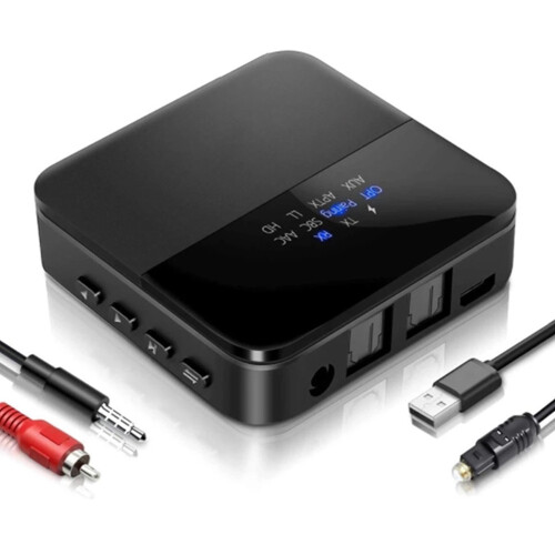 HD Bluetooth 5.0 Transmitter, Audio Adapter for 2 Headphones