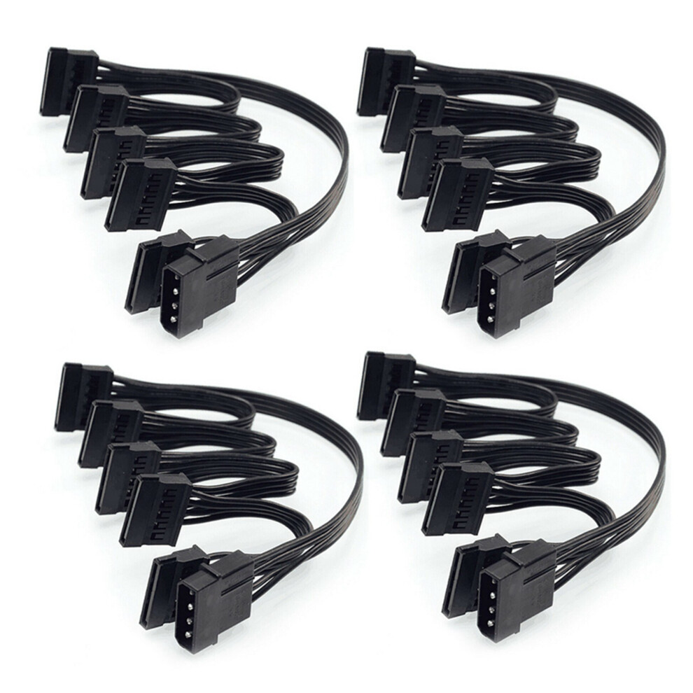 4Pin Ide To 5-Port Power Cable Molex 18Awg For Hdd Ssd Pc 4851857786687