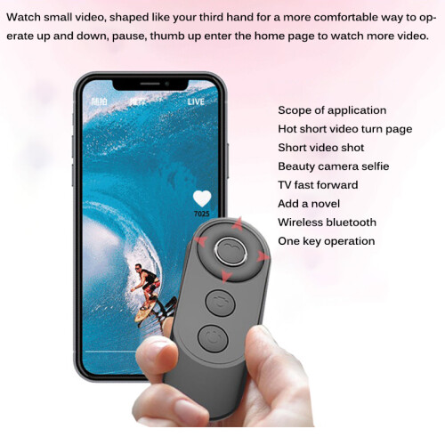 Wireless Bluetooth Shutter Remote Control Smart Phones Photos Selfies 2