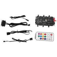 RGB AURA ARGB Cable Splitter Hub Case Temperature Control Controller