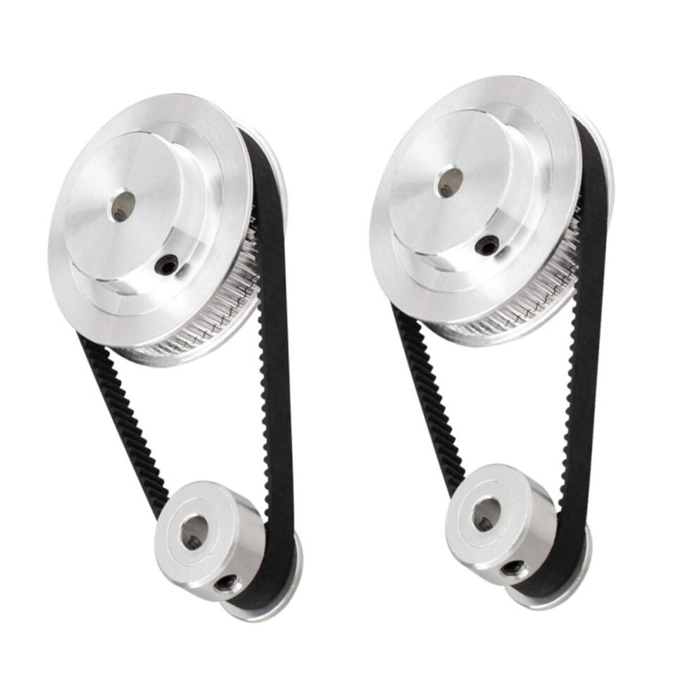 2Set 2Gt Synchronous Wheel 20 60 Teeth Bore Timing Belt Pulley System 4854112150988
