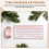 2.4Ghz Wireless Keyboard And Mouse For PC WindowsXP(rose gold) 5