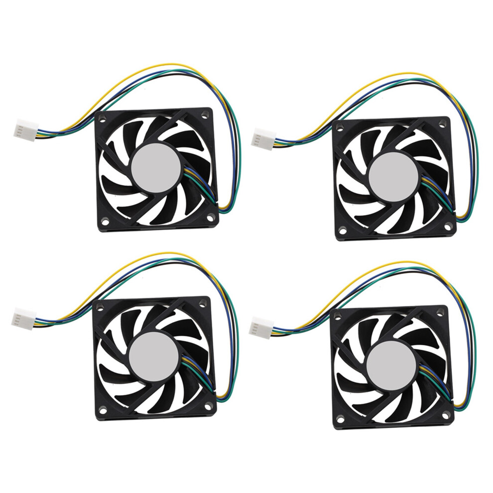 70X70x15mm 12V 4 Pins Pwm Pc Computer Case Cpu Cooler Fan Black 4854112154856