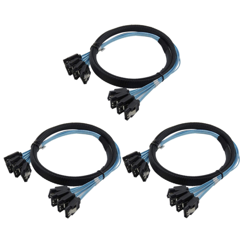 SAS Cable High Speed 6Gbps 4 Ports for Server 0.5 Meter 1