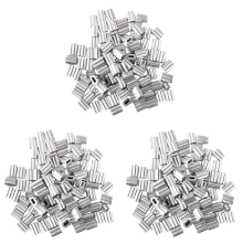 100x Aluminum Crimping Loop Sleeve for 3mm Diameter Wire Rope Cable