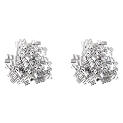 100x Aluminum Crimping Loop Sleeve for 3mm Diameter Wire Rope Cable