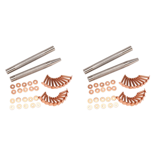 20Pack Copper Rivets and Burrs (14mm 19mm) with 2Pcs Punch Rivet