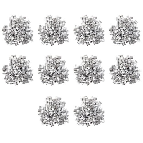 120x Aluminum Crimping Loop Sleeve for 2mm Diameter Wire Rope 1