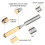 Set Of 4 Wooden Chisel Set, Round, Curved 3